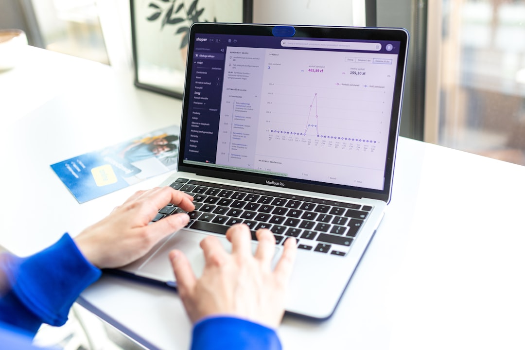 Bookkeeping records on a professional laptop — bookkeeping support visual