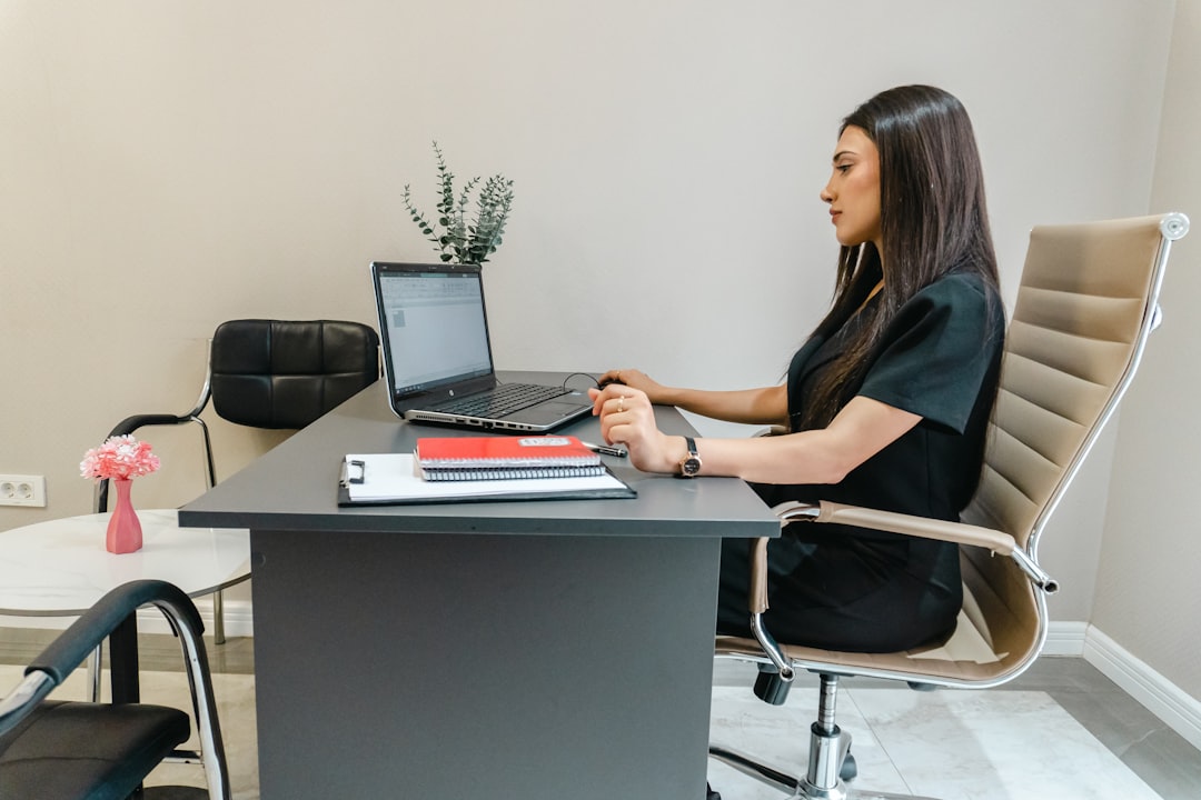 Clean professional workspace — payroll administration environment